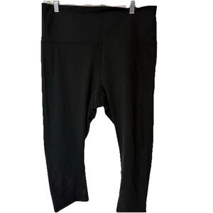 Calia Capri Leggings Women's 1X Black Essential High Rise Wicking Athleisure NEW